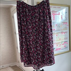 J. Crew Blue Black Midi A-Line Skirt